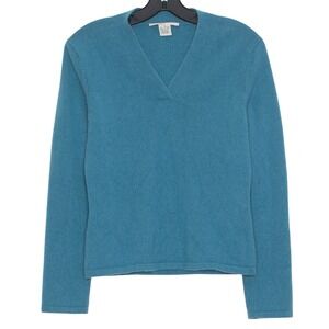 Evelyn Grace Sweater‎ Cashmere Quiet Luxury Old Money Preppy Capsule Blue Small